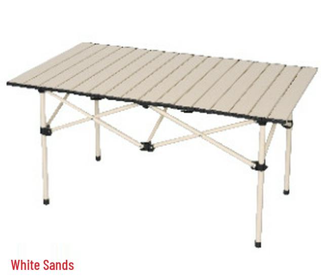 Adjustable Height Portable Folding Camping Table - Egg Roll Design