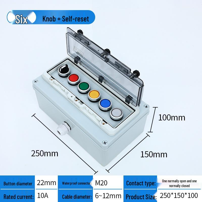 Waterproof Outdoor Emergency Stop & Control Box with Self-Reset Function