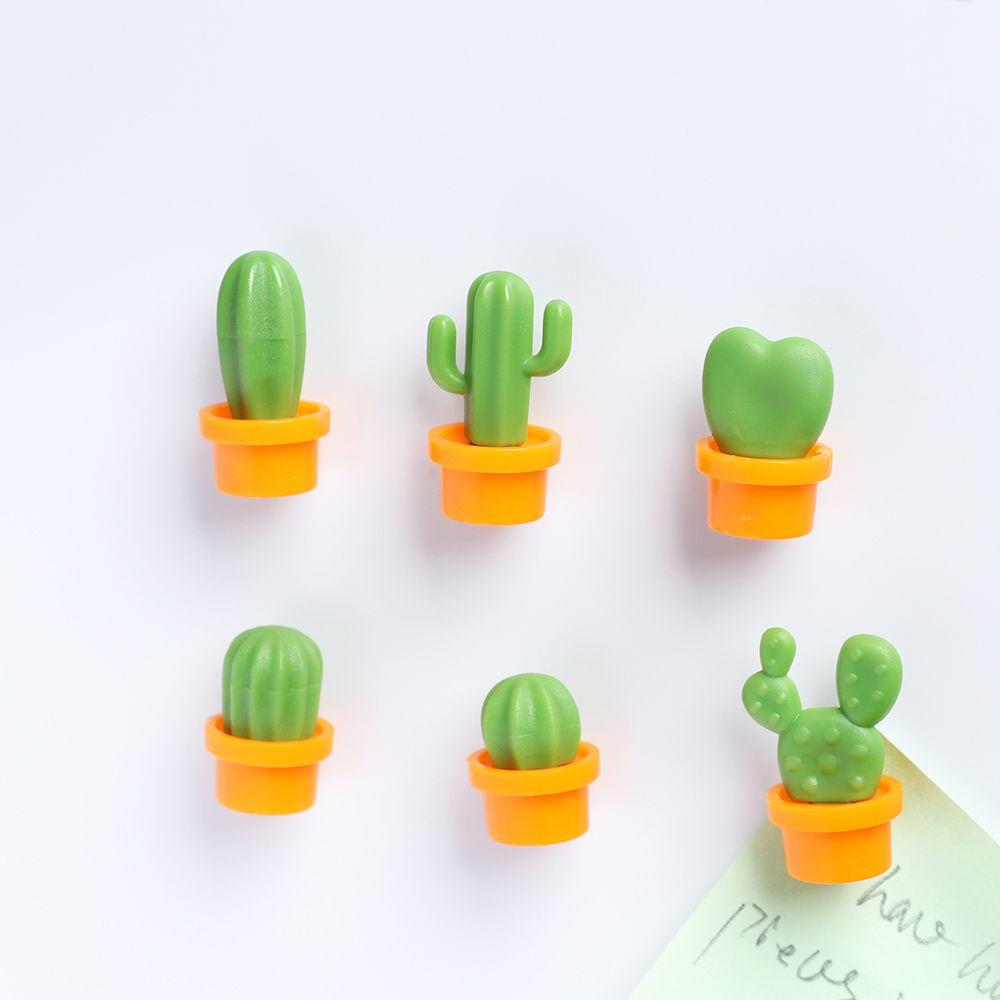 Living Room Refrigerator Magnet Succulent Potted Miniature Cactus Bonsai Magnetic Stickers