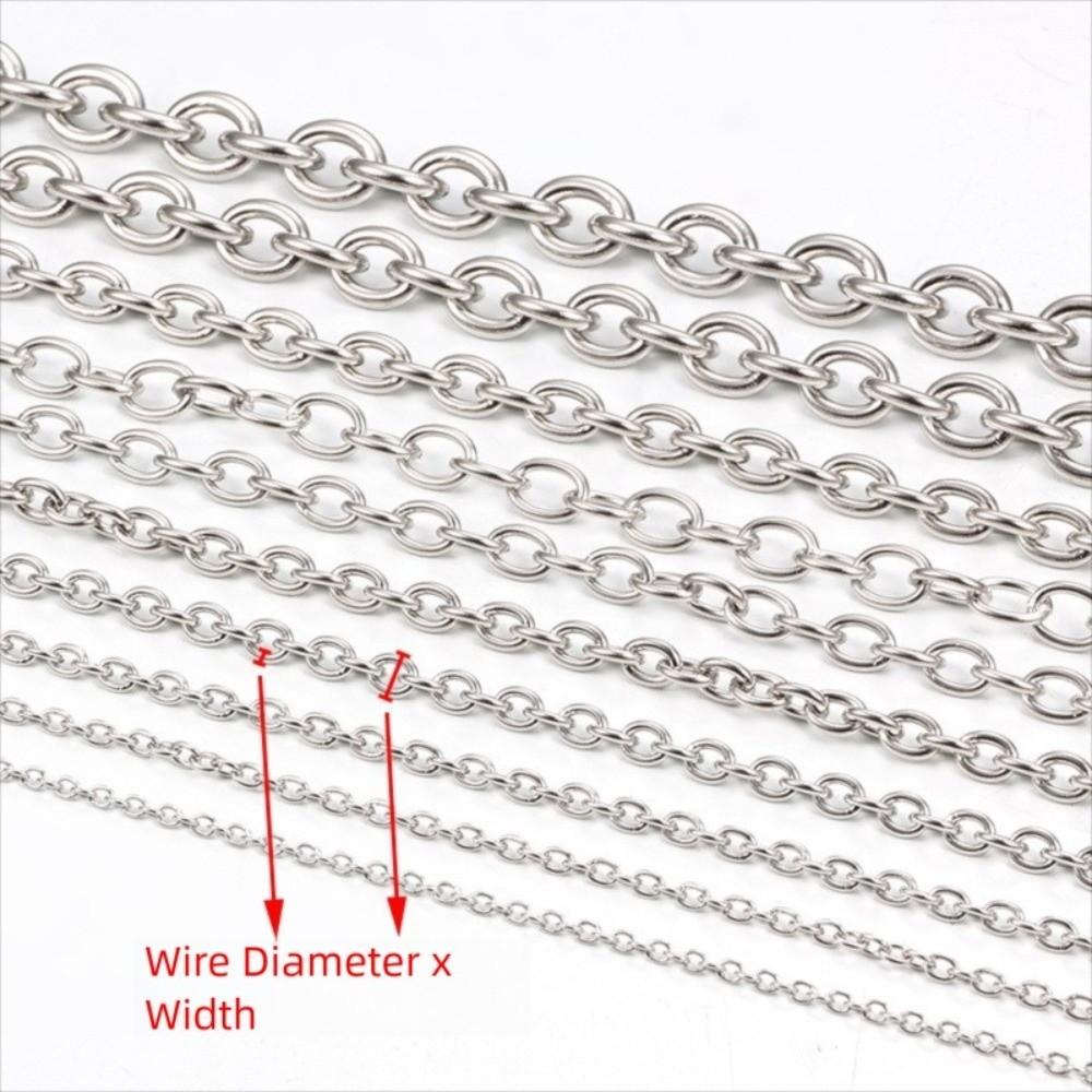 Gold Silver Cross Flat Chains DIY Jewelry Findings Jewelry Link Chains Bracelet Accessories