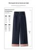 Women's Wide-Leg High-Waisted Dark Blue Jeans - Retro Style for Spring 2025