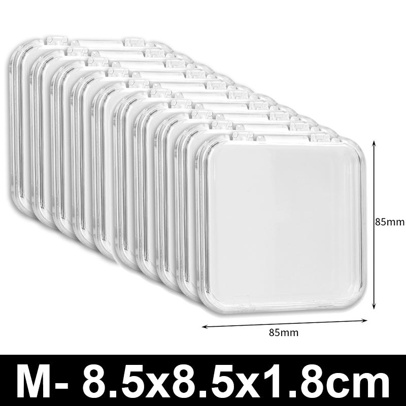 

10/1x Square Storage Box Transparent Acrylic Packaging Boxes for Earrings Necklace Bracelet Nail Art DIY Jewelry Organizer Case 10PCS