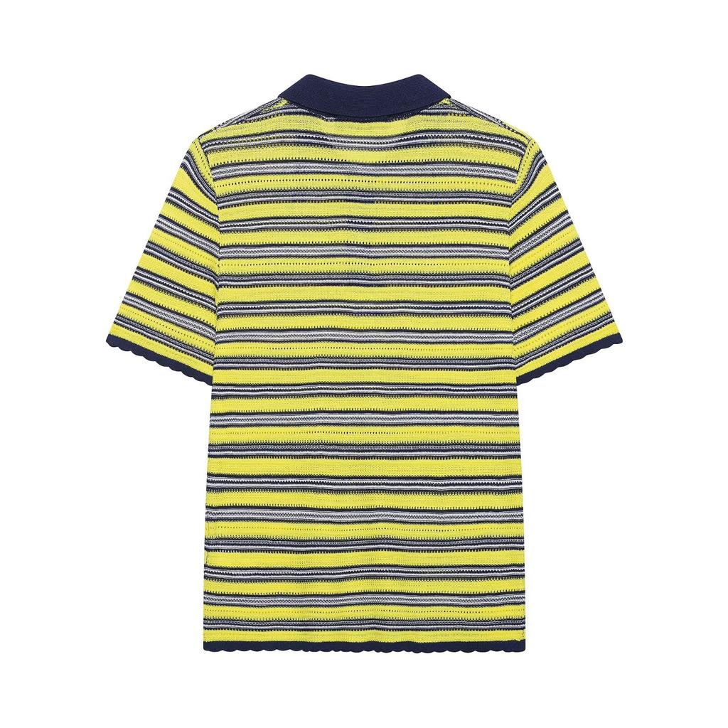 European and American style, new women's clothing, foreign style, fashionable striped knitted POLO shirt 9874006