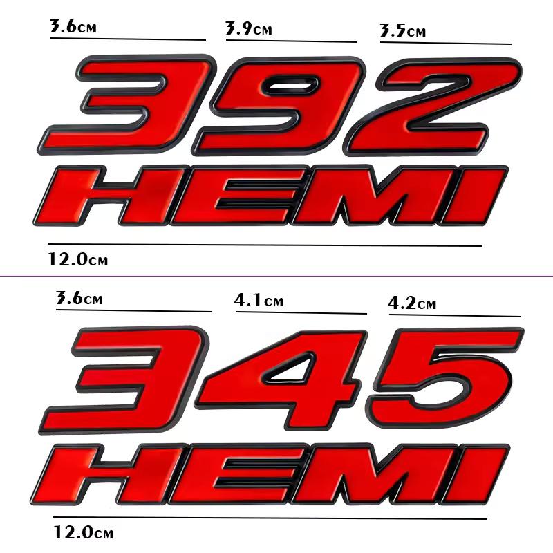 3D Metall 345 392 HEMI Emblem Dekor Aufkleber Für D-odg-e Ram 1500 C-aliber Nitro C-aravan A-venger Dart C-hallenger Zubehör