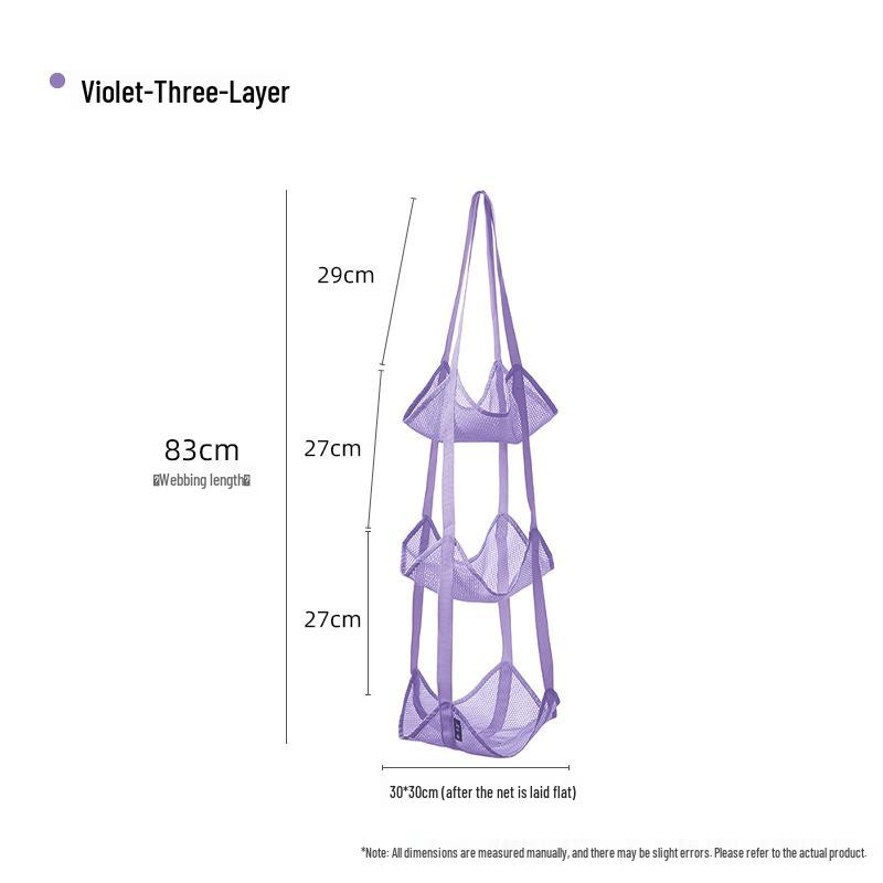 Multi-Layer Sports Equipment Rack: Children's Basketball & Football Hanging Storage Bag