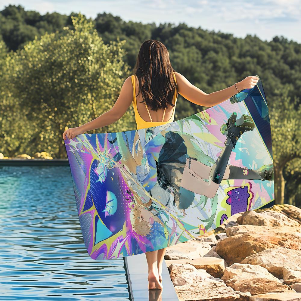 Jeu Lynae Wuthering Waves Serviette Séchage Rapide Serviettes de Plage Conviennent Pour Piscines Camping Yoga et Salle de Sport