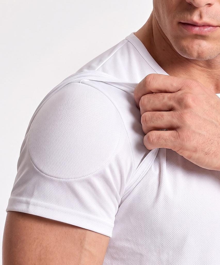 Seumiseuteilleo Men'S Multi-Mesh Body Shaping Shoulder Bulking Men'S Short Sleeve T-Shirt (2 Colors)