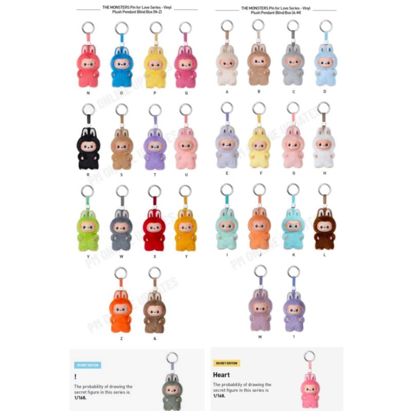 POP MART labubu Heart Code Series THE MONSTERS-Vinyl Plush Pendant Box (A-M) (N-Z) mini labubu 4.0 Blind Box Single Blind Box/Whole Box