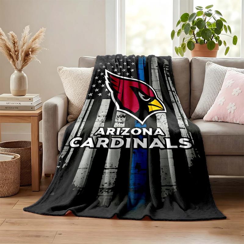 Arizona Cardinals blanket Flannel Blanket Soft Cozy Plush Throw for Sofa Bed Lightweight Home Decor
