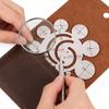 Stainless Steel Circle Template Round Leather Cutting Tool Corner Cutter for Measurement in Various Crafting Tasks