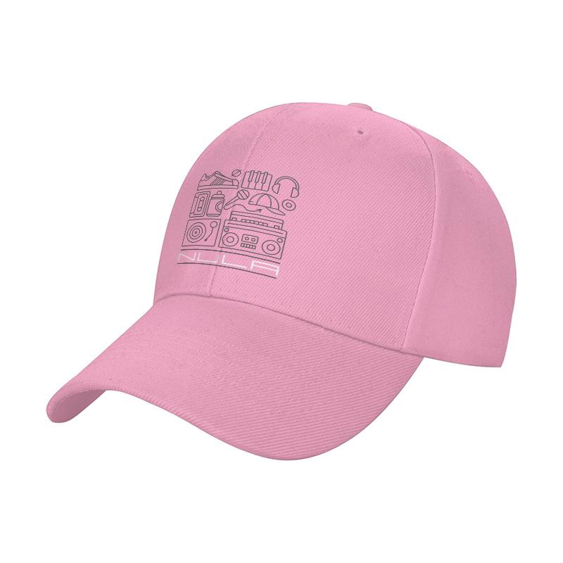 NLA Streetwear Urban Music Cassette Player Design Black Baseball Cap for Unisex and Women Fashionable Hip Hop Style Hat