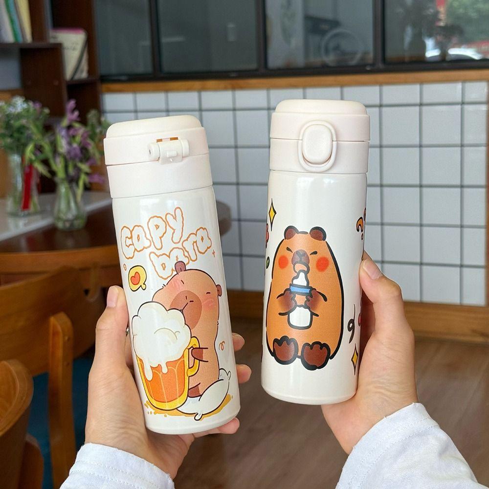 304 Stainless Steel Vacuum Flask Large Capacity Water Bottle Cartoon Thermal Mug
