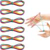 Corda Giocattolo Educativo Arcobaleno: Scienza e Giochi di Dita per Filo a Intrecciare, Tessitura e Fiore che Gira