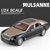 2026 Moulé sous pression 1:Collection de modèles réduits de voiture en alliage Bentley Mulsanne à l'échelle 24 Véhicule Simulation Son & Lumière Jouet Voiture en Métal Jouet pour Enfants Cadeau Modèle