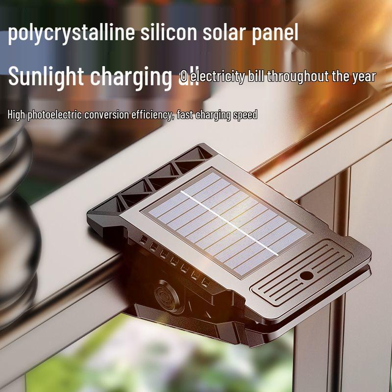 Solar-Powered Outdoor Waterproof Wall Light with Human Motion Sensor