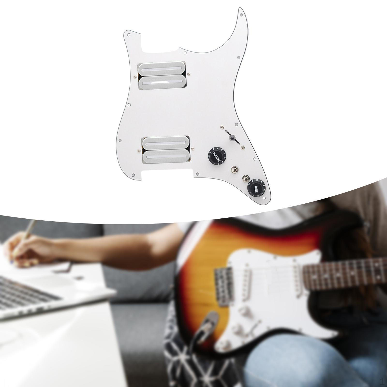 

Электрогитары Пикгард Звукосниматель 11 Отверстий Прочный Практичный Сменный Гитарный Запасной Элемент Проводка White