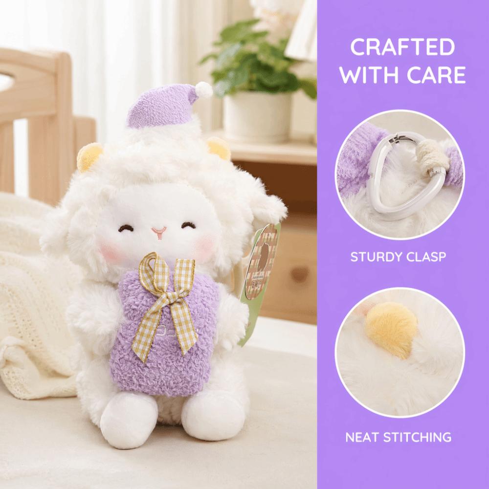 Plush Lamb Doll PP Cotton Lamb Keychain Ornament Sweet Bag Pendant Charm  Backpack Hanging Decor