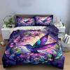 "Hummingbird Stained Glass Decor Set" Soft Comfortable Duvet Cover Bedding Set Included 1*Duvet Cover & 2*Pillowcases Gift