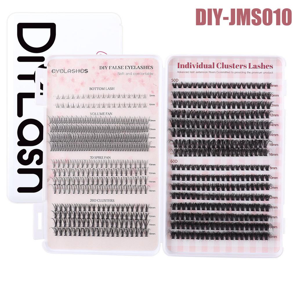 Diy Single Tuft False Eyelashes Fluffy Thick Eyelashes 30 + 40D Mixed Dress Eyelash Book Set
