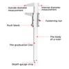 Vernierové posuvné měřítko z uhlíkové oceli 0-150mm 0-200mm 0-300mm Zajišťovací šroub Vernierové posuvné měřítko Nerezová ocel od BeBosLook