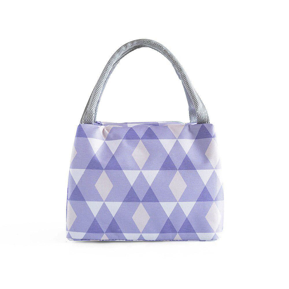 purple insulated lunch bolsa
