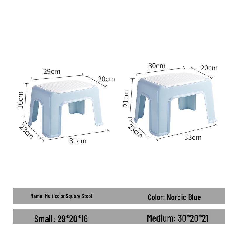 Plastic Stool for Kitchen, Living Room, Bathroom, or Kids' Room - Versatile and Sturdy for Household Use