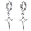 Hollow Dangle Earring Star Small Hoop Earring For Women Teen Girls Dainty Huggie Hinged Dangling Earring For Party Star Earring