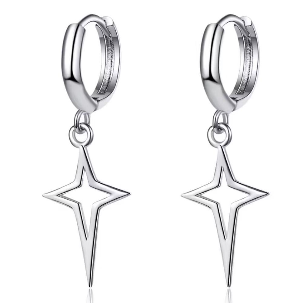 

Hollow Dangle Earring Star Small Hoop Earring For Women Teen Girls Dainty Huggie Hinged Dangling Earring For Party Star Earring