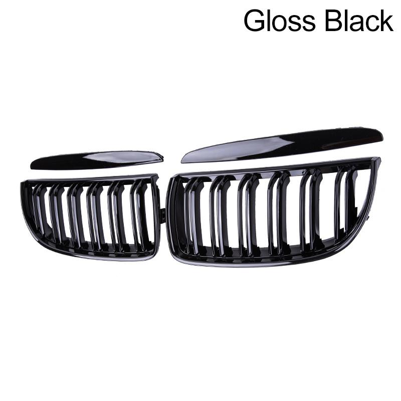 Pulleco Grille Racing Grill Gloss Black Car Front Bumper Grilles For E90 E91 3 Series 323I 328I 335I 330I 325I 05-08 ABS