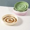 Ceramic Slow Feeder Cat Bowl - Protects Cervical Spine for Kittens Under 10 Months, Non-Tip Small Dog Food Dish, Suitable for Cats & Small Dog Breeds