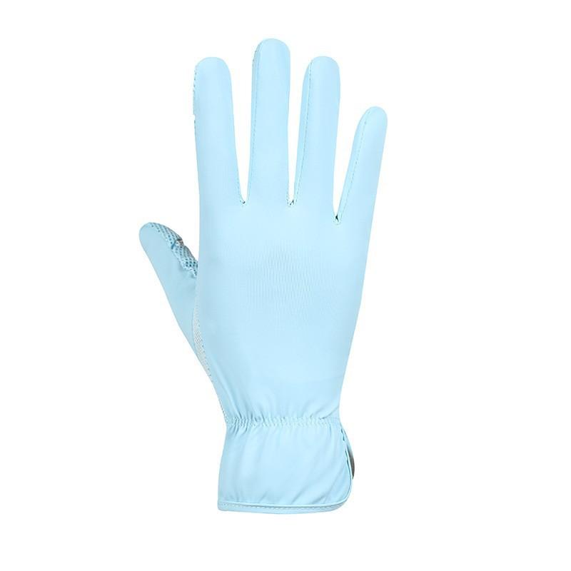 Sunscreen Gloves for Women In Summer Outdoor Cycling and Driving Sunshade Cool Breathable Thin Full Finger Touch Screen Gloves