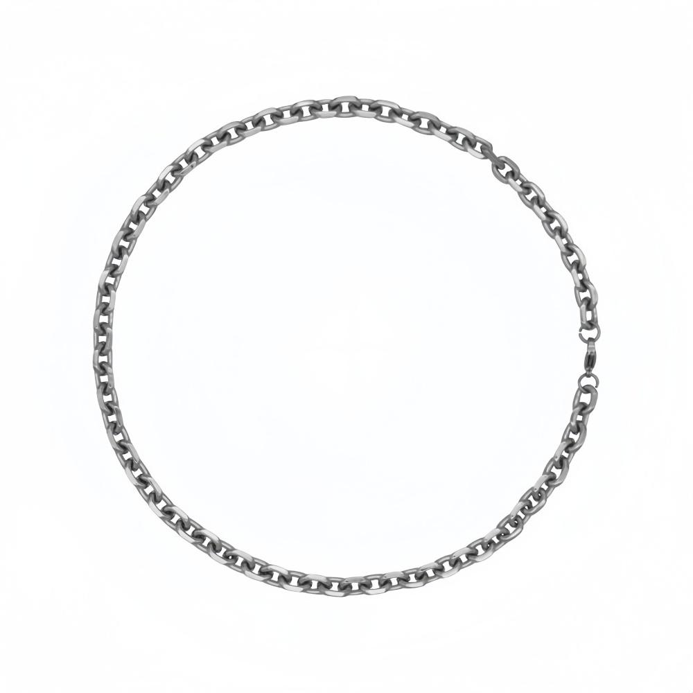 Men Retro Silver Color Stainless Steel Necklace Hip Hop Thick O Chain Jewelry Rock Simple Outfit Necklace Accessories Gift