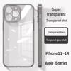 Transparent Glass Case for iPhone 17, 16 Pro Max, 15, 14 - Soft Edge, Drop-Proof Protective Cover