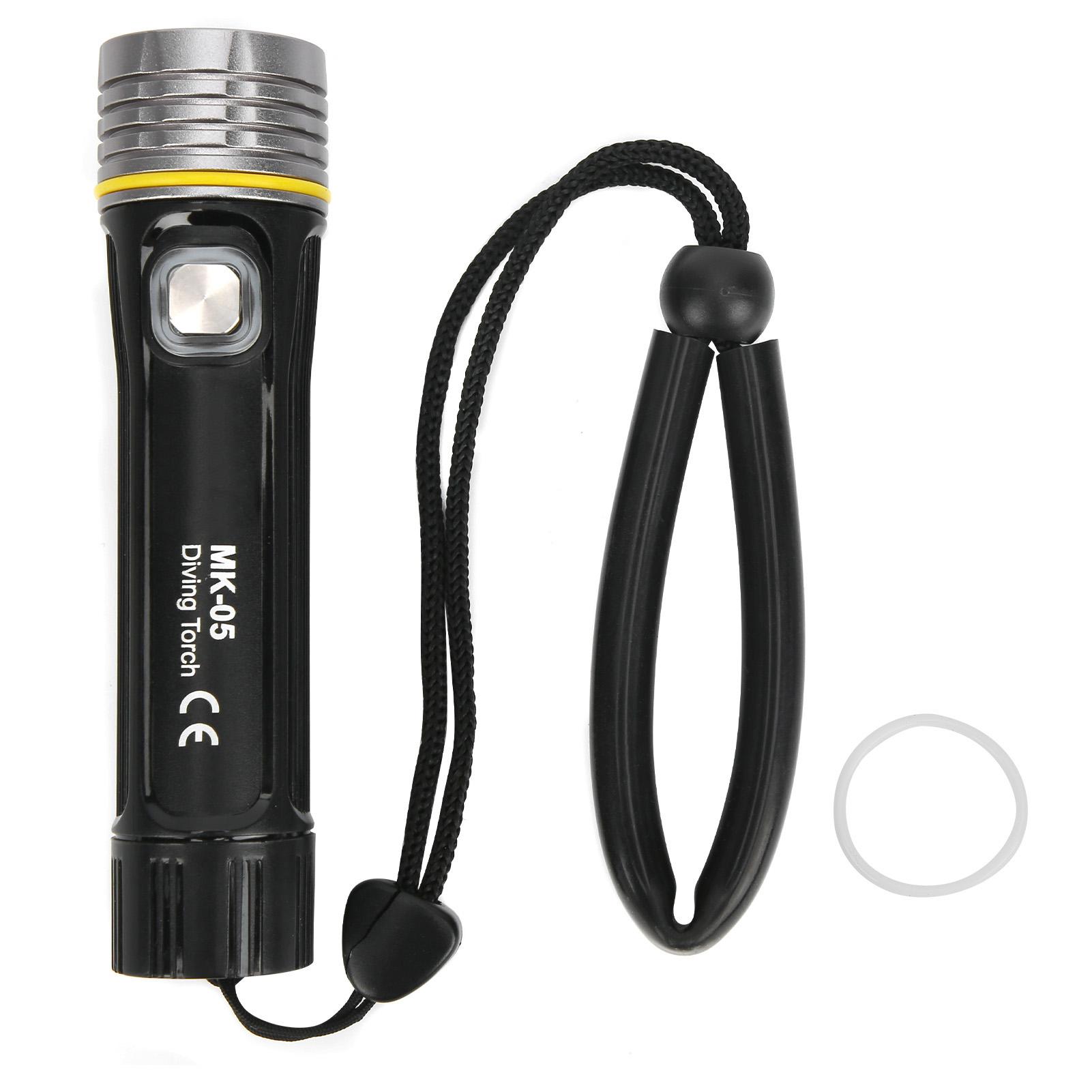 

Waterproof Flashlight Night Diving Light Torch 100m Underwater Lighting Lamp with Strap