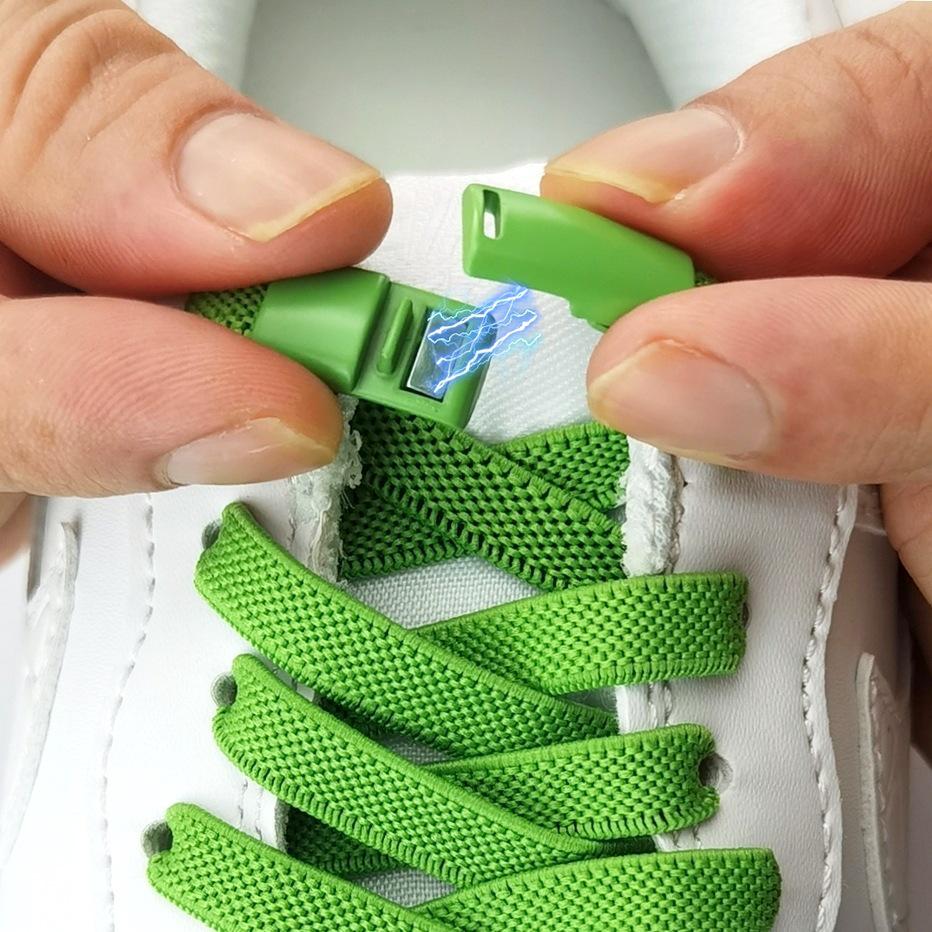 Colorful Magnetic No-Tie Elastic Shoelaces - Creative Metal Buckle Accessory