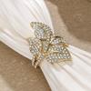 Brilliant Unique Leaves Gold Color Ring for Women Dazzling Exquisite Trendy Finger Ring Modern Temperament Wedding Party Jewelry