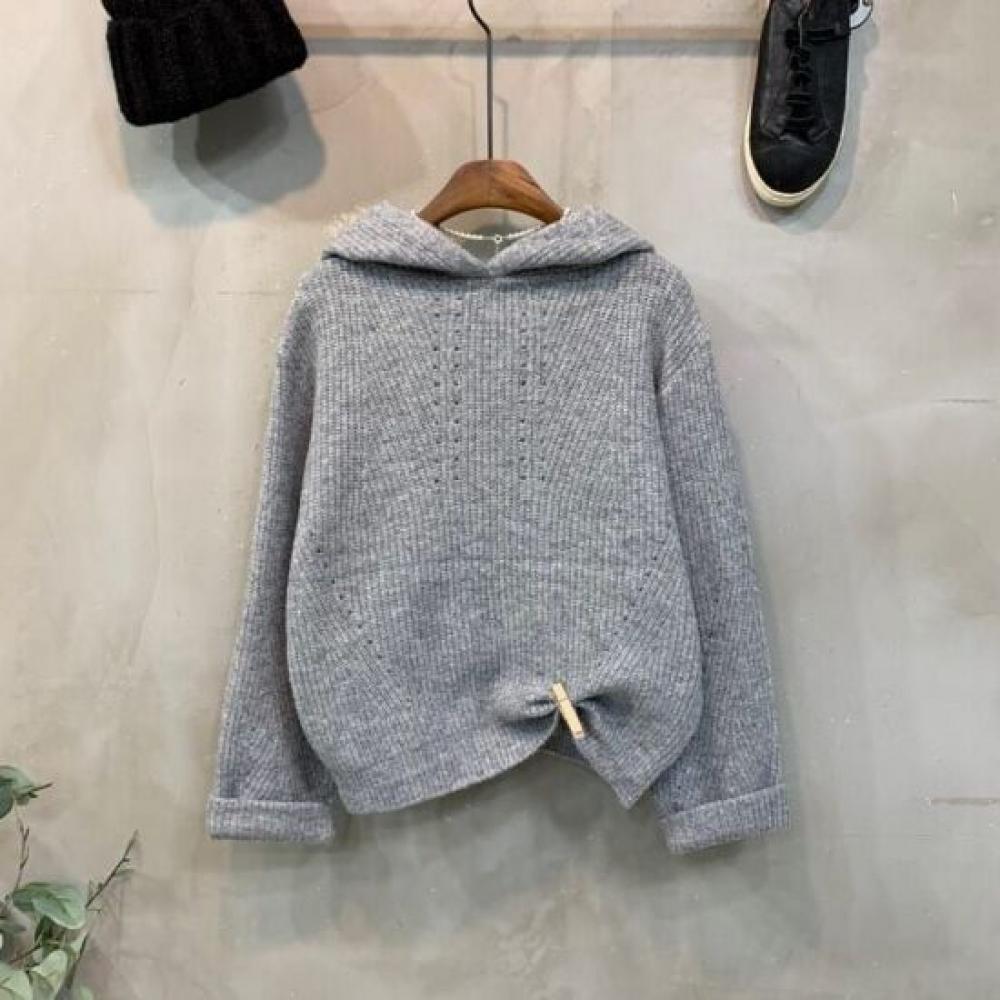 C S In The Room haCCi punChed Hoodie Long Sleeve Knit 4 ColorS