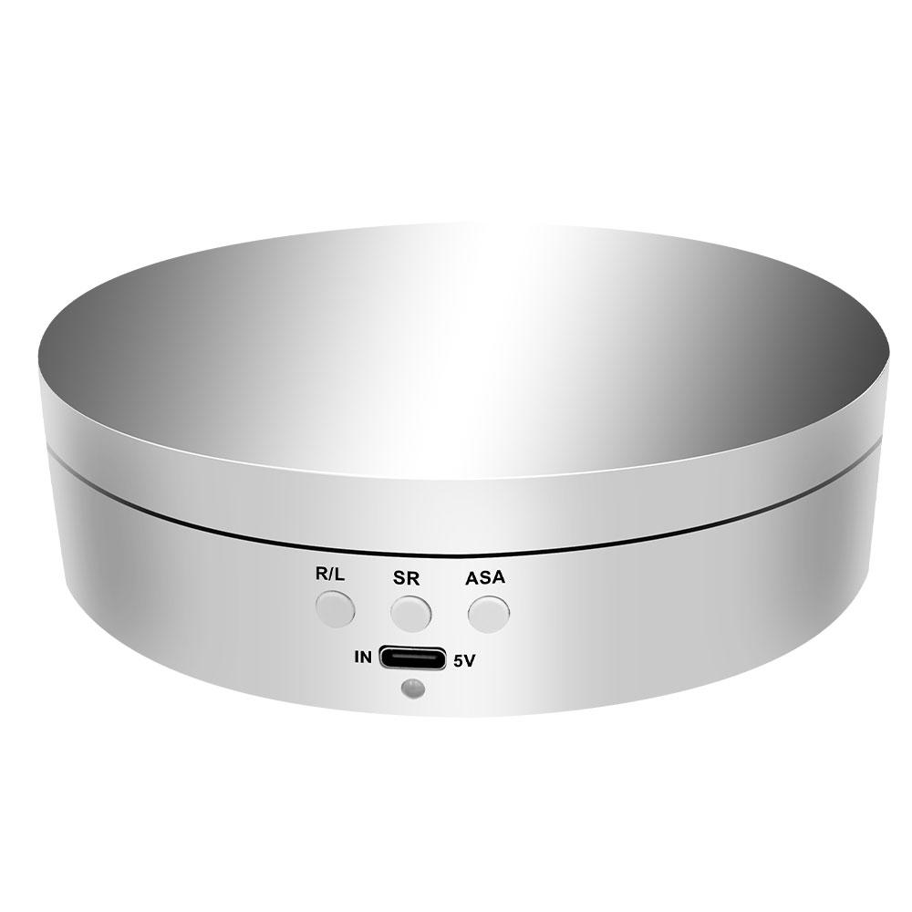 360-Grad elektrischer Drehtellerständer für Fotoprodukte und Ausstellungen, betrieben durch USB/Batterie, Batterie nicht enthalten