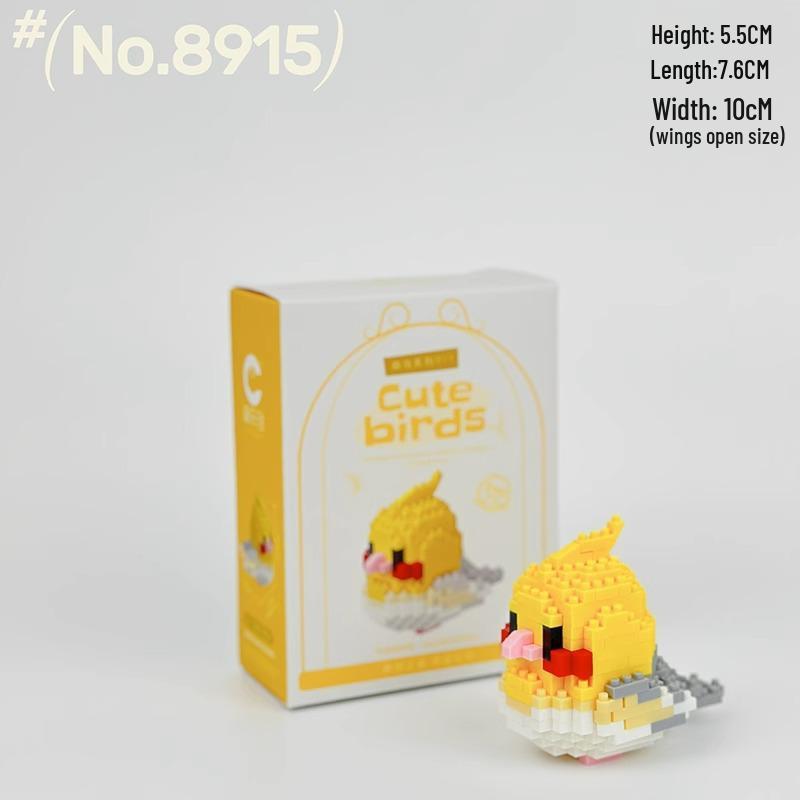 Chao Le Micro-Particle Building Blocks: Little Bird Cockatiel Educational Toy Ornament