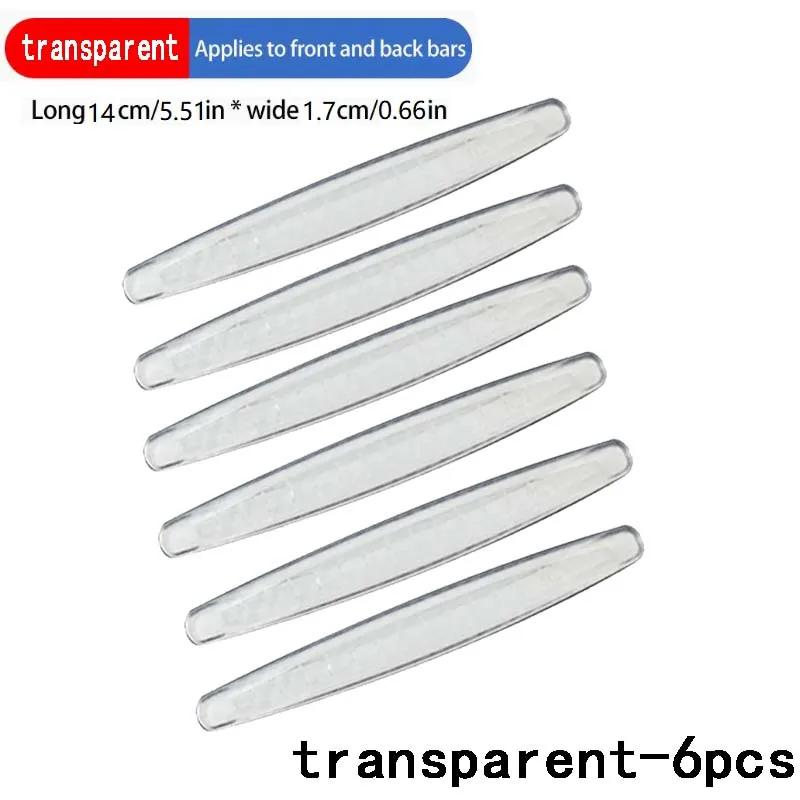 4/6Pcs Car Bumper Anti-collision Strips Door Body Scratch Automotive Protective Tape Strips Door Guard Lip Stickers Accessorie