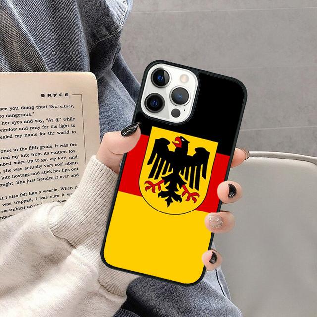 Germany Flag Banner Phone Case Cover for iPhone 17 Air 16 16e 15 13 14 11 12 Pro Max Max Plus coque fundas Shell