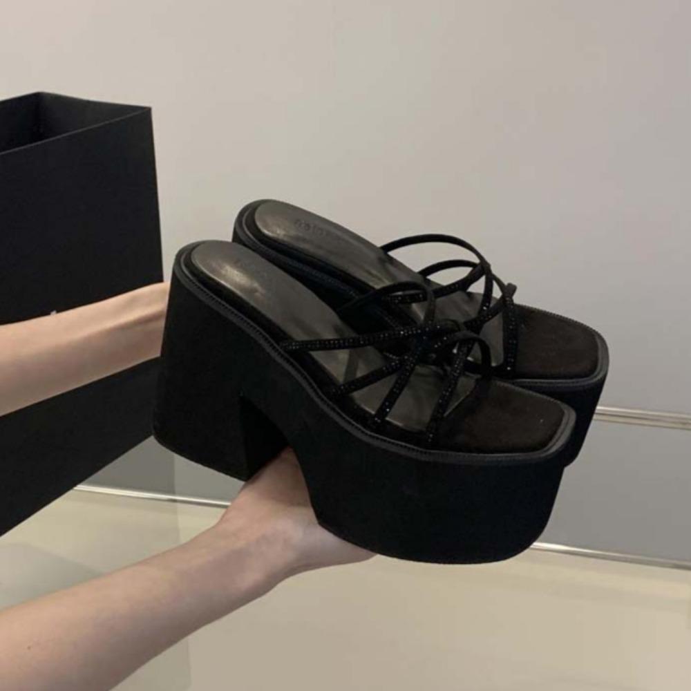 Ciabatte da Donna Zeppe Ciabatte Donna Esterno 11cm Tacchi Super Alti Scarpe Aumento Altezza Sandali di Lusso da Donna Designer Donne