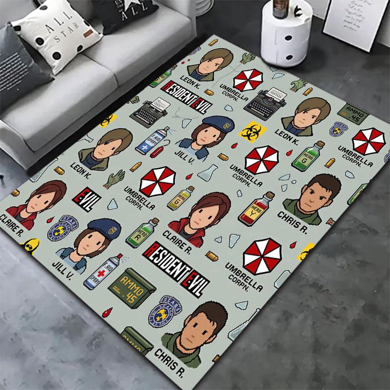Resident Evil Carpet Rug For Living Room Bedroom Home Sofa Decoration Kids Play Nonslip Floor Mat