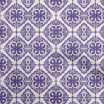 Cotton Flex Dark Purple Fabric Mosaic Fabric For Sewing Printed Craft Fabric By The Yard 40 Inch