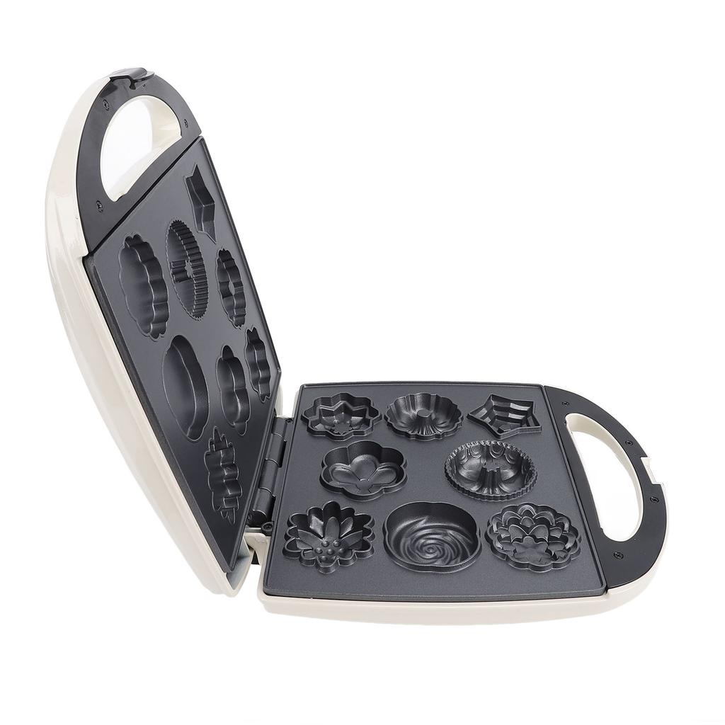 Cookie Maker 8 Hole Multi Shapes Non Stick 1000W Double Sided Heating Breakfast Machine for Pancake