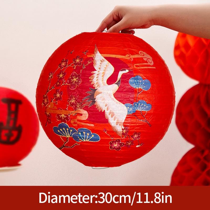Paper Lantern Chinese Wedding Lantern Mid- Autumn Festival Lantern Decoration New Year 2025 Ornament Christmas Accessorie