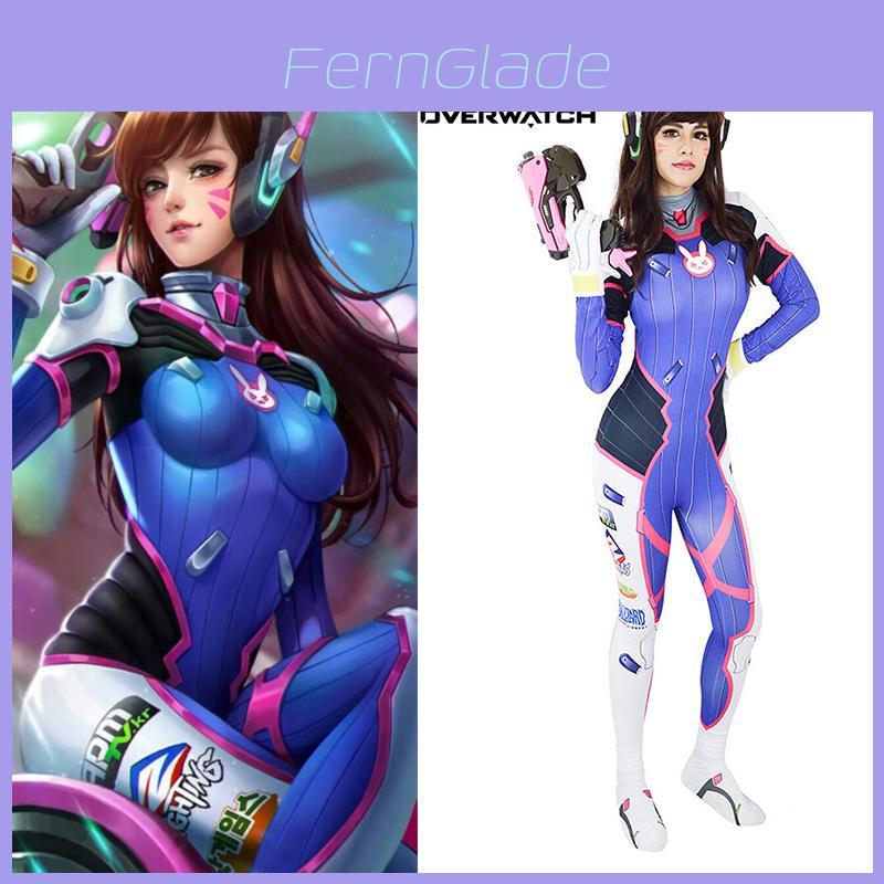 Overwatch D.va Cosplay Kostüm Overall Für Damen Premium-Polyester-Material Für Komfort Und Haltbarkeit