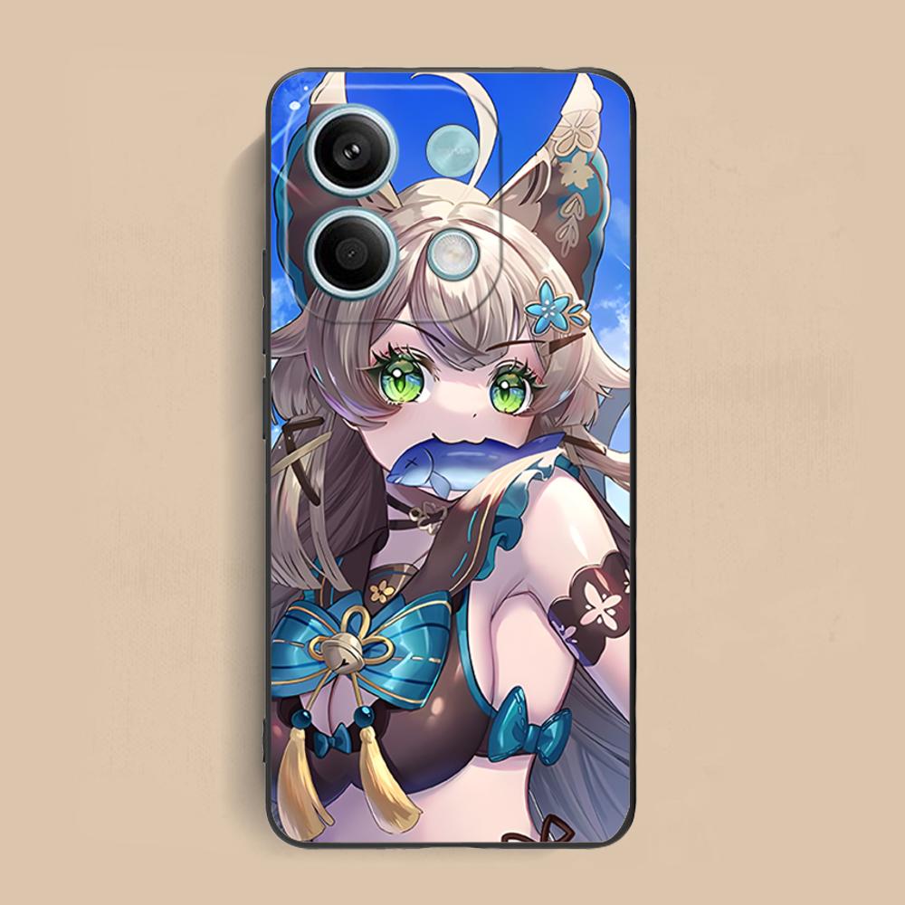 Game GI Kirara Mobile Phone Case for Xiaomi Redmi 15 14 13 12 A5 3 2 1 C Plus 4G 5G Colorful Printing Cover Luxury Cover Pretty