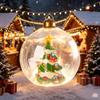 Inflatable Christmas Ball Set: Luminous Outdoor Decor with Cartoon Transparent Balls & Tree
