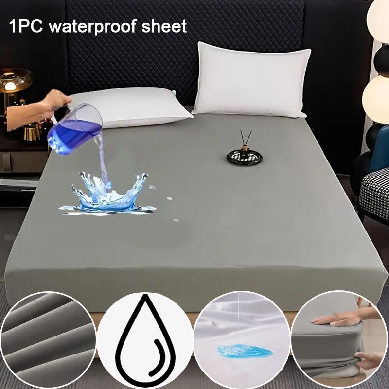 

Super Waterproof Fitted Sheet Skinfriendly Bed Sheet Comfortable Multifunctional Mattress Protector Cozy Bedding Sleek Bed Cover MachineWashable Sheet 90x200cm(Only Sheet)